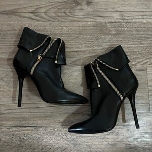 Giuseppe Zanotti Leather Black Stiletto Ankle Boots size EU 39 fits US size 8